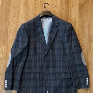 Men's Haggar Gray Plaid Blazer
